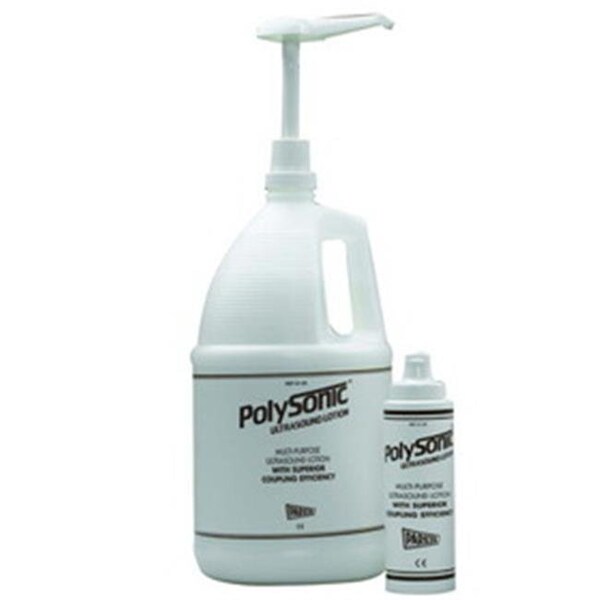 Fabrication Enterprises Fabrication Enterprises 50-6002-1 Polysonic Ultrasound Lotion; 1 gal Jug with 8.5 oz Refillable Dispenser Bottle - Each 50-6002-1 - main